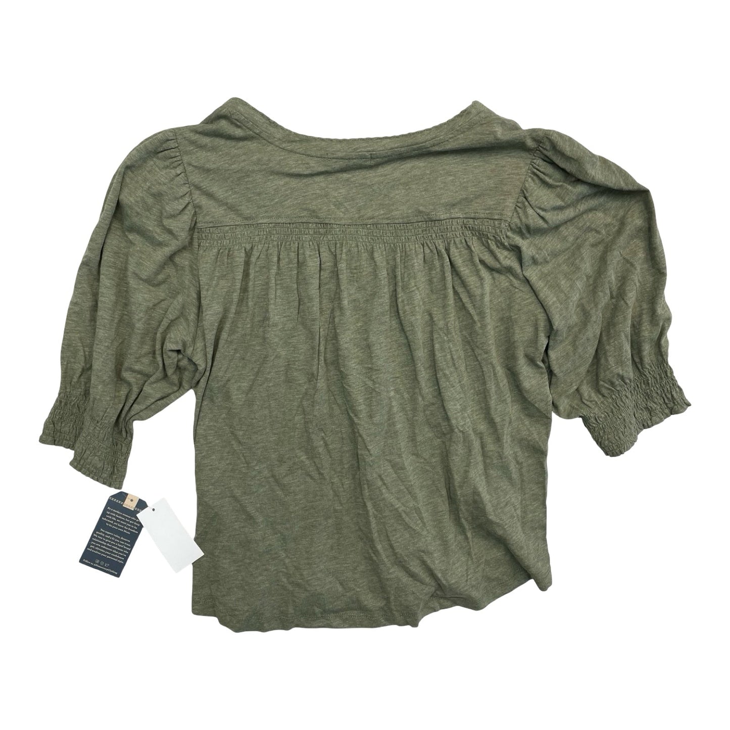 Top 3/4 Sleeve By Democracy In Green, Size:M