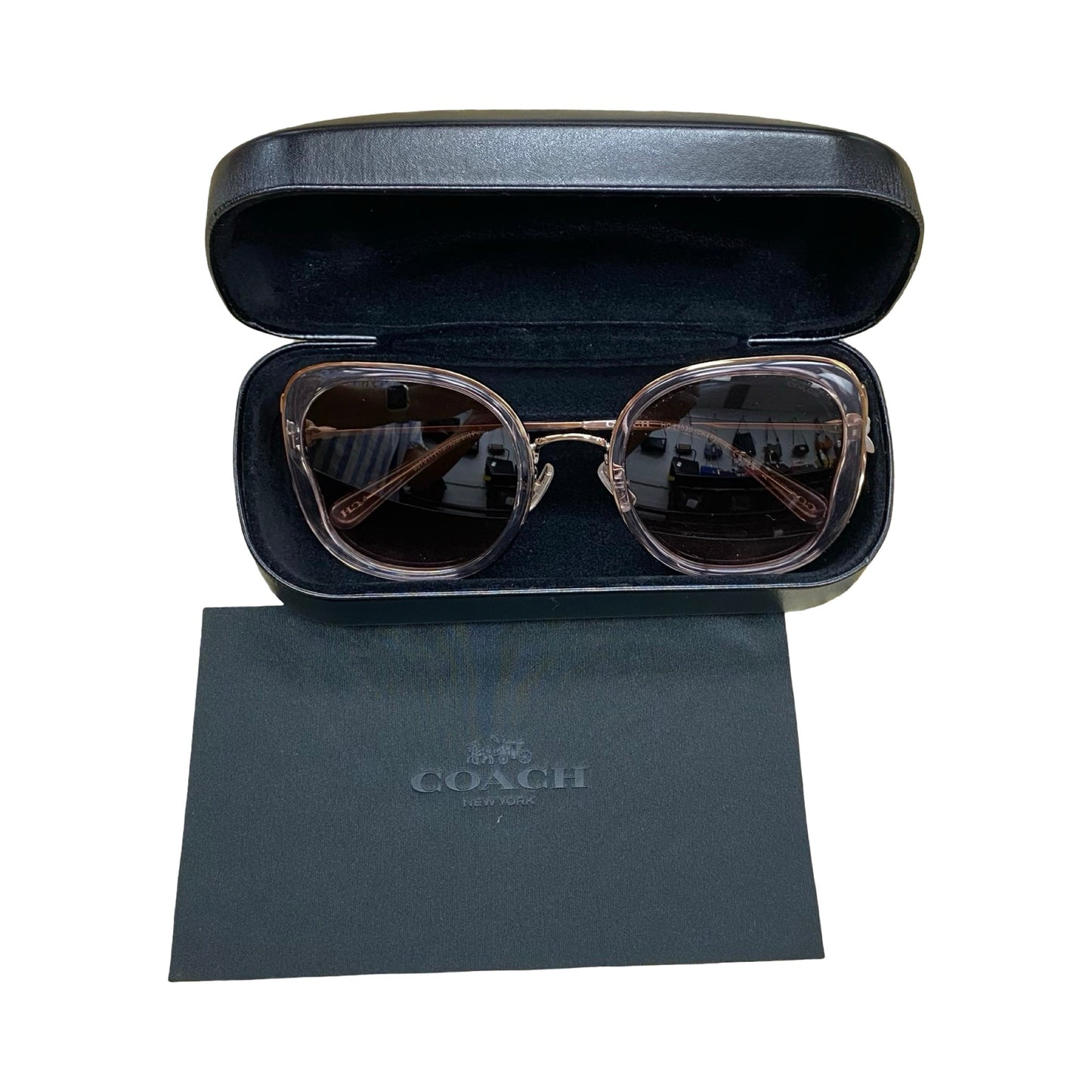 Sunglasses Designer By Coach In Clear, Size: