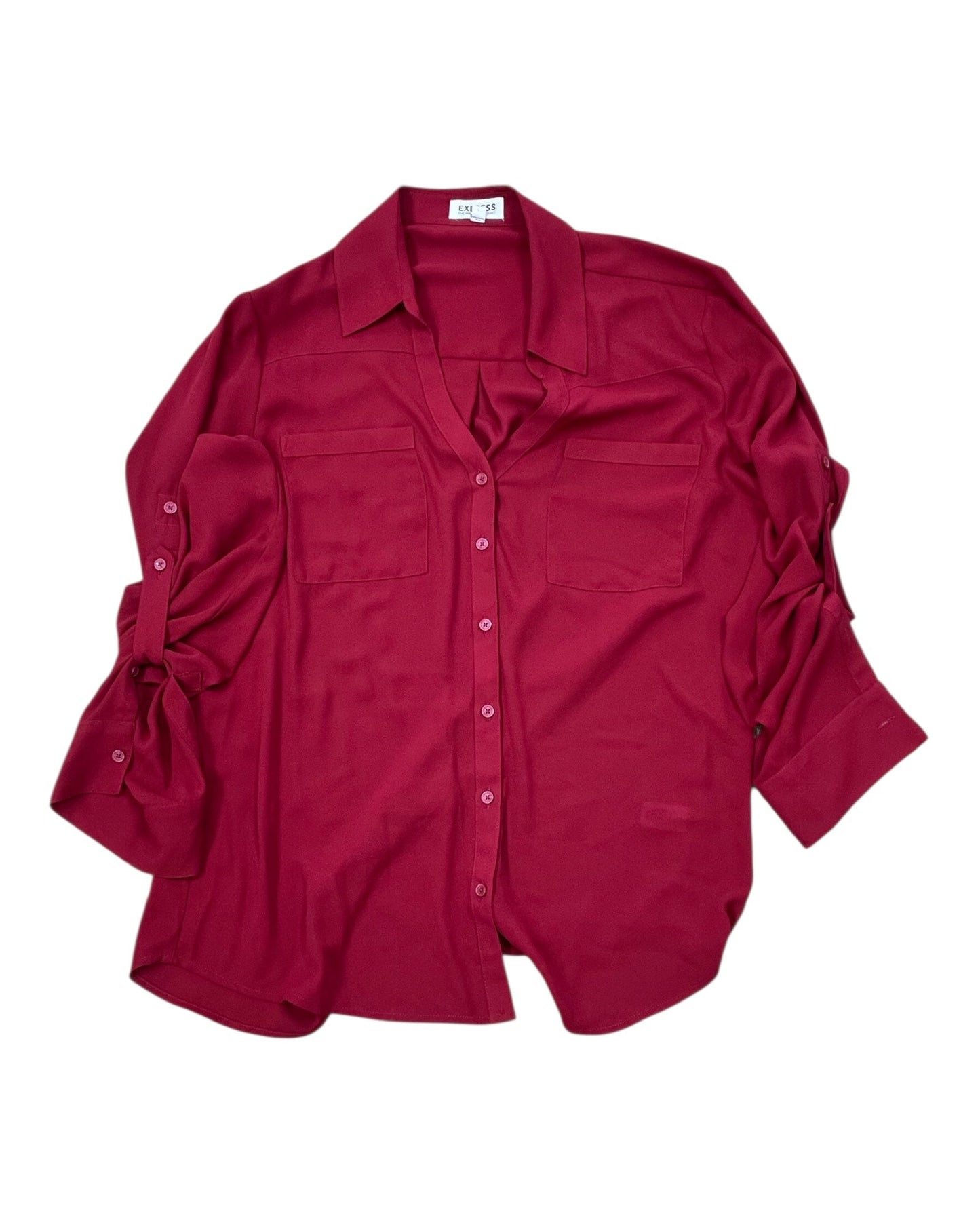Top Ls By Express In Red, Size:L