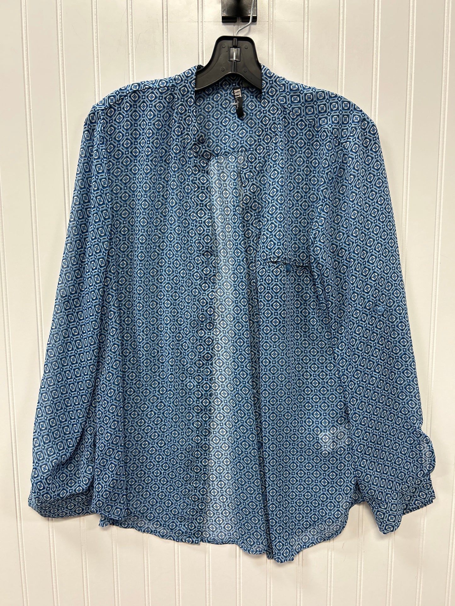 Blouse Ls By Kut In Blue, Size:M