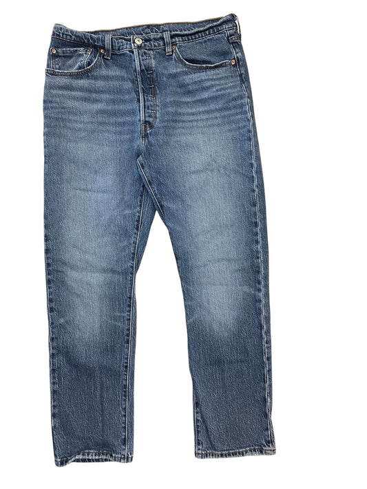 Jeans Straight By Levis In Blue Denim, Size:16