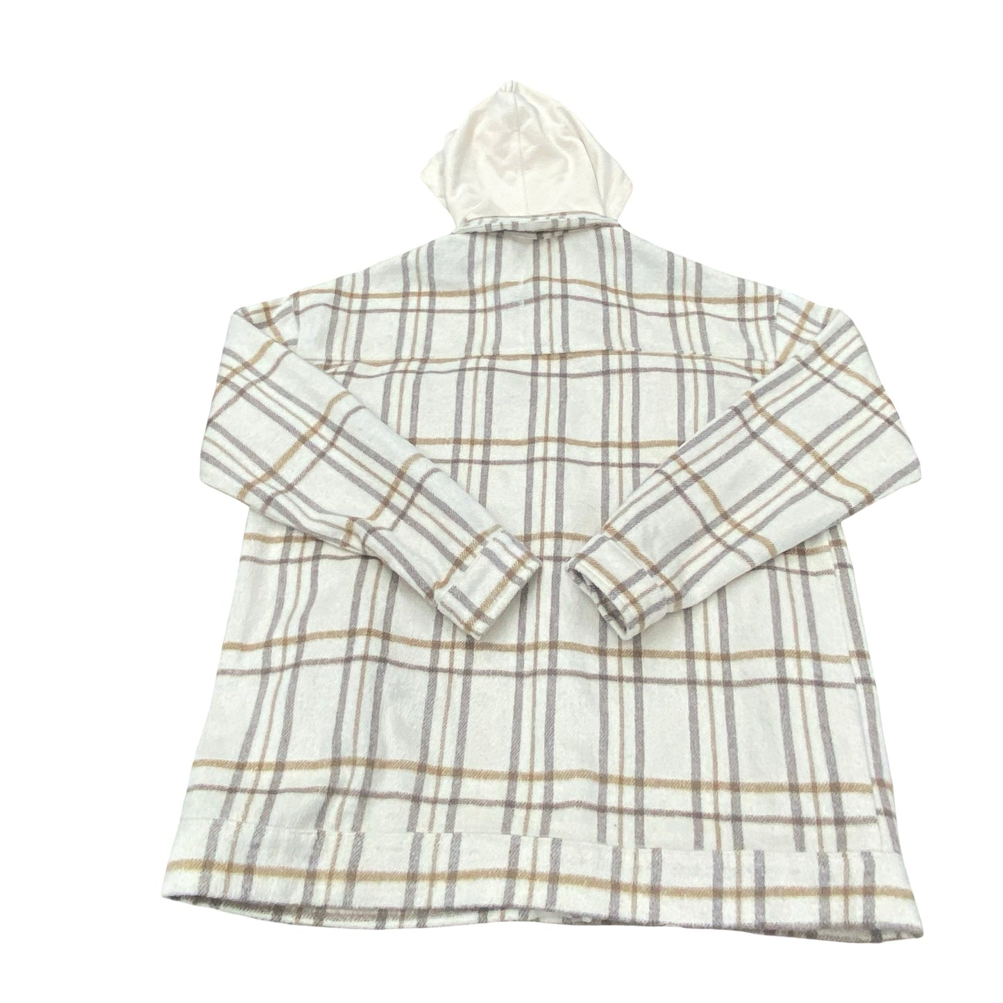 Jacket Shirt By Doe & Rae In Plaid Pattern, Size:L