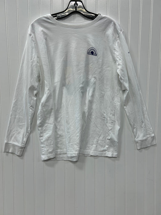 Athletic Top Ls Collar By Columbia In White, Size:L