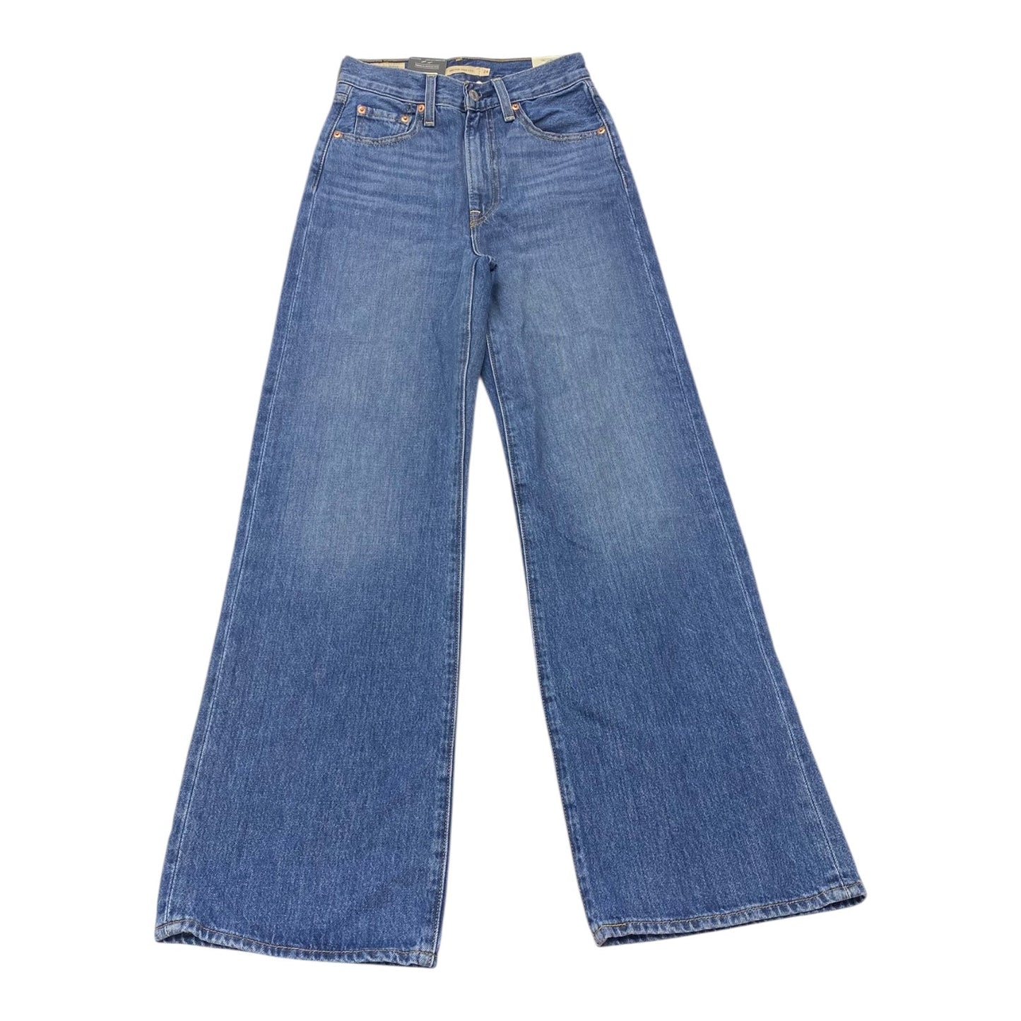 Jeans Wide Leg By Levis In Blue, Size:24