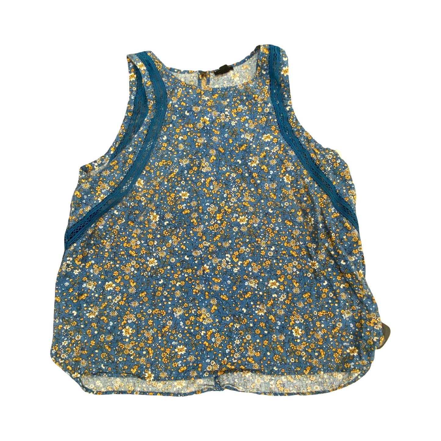 Top Sleeveless By Ann Taylor In Floral Print, Size:L
