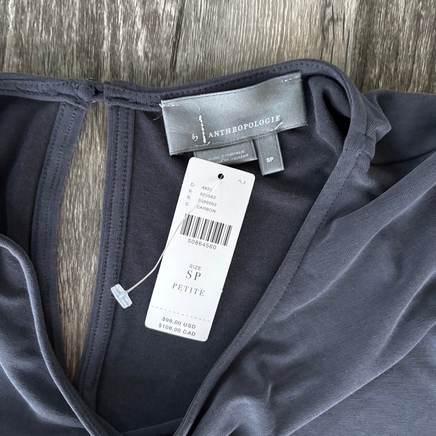 Dress Casual Midi By Anthropologie In Grey, Size: Sp