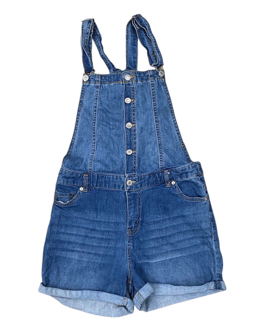Shortalls By Love Tree In Blue Denim, Size:12