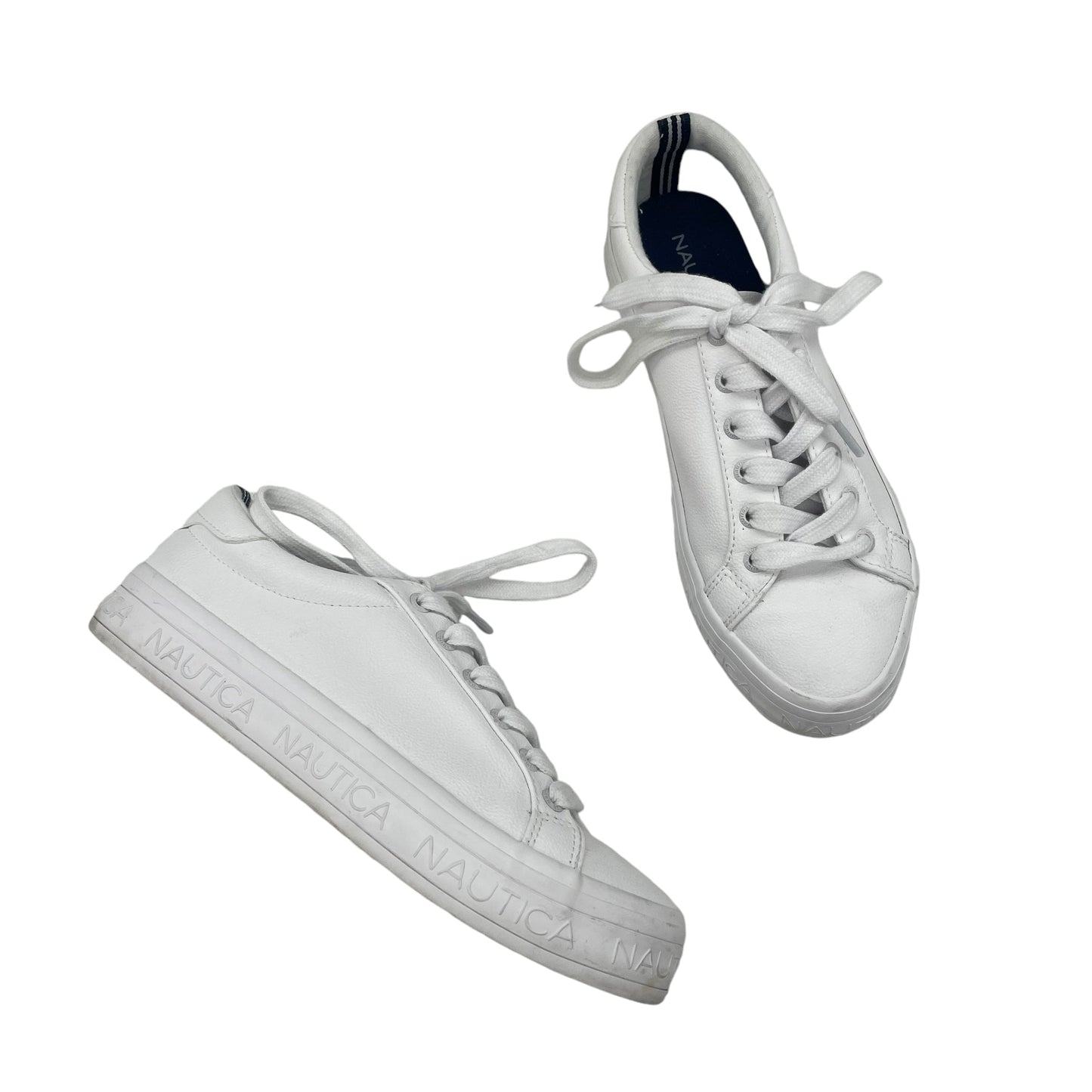 WHITE SHOES SNEAKERS by NAUTICA Size:7.5