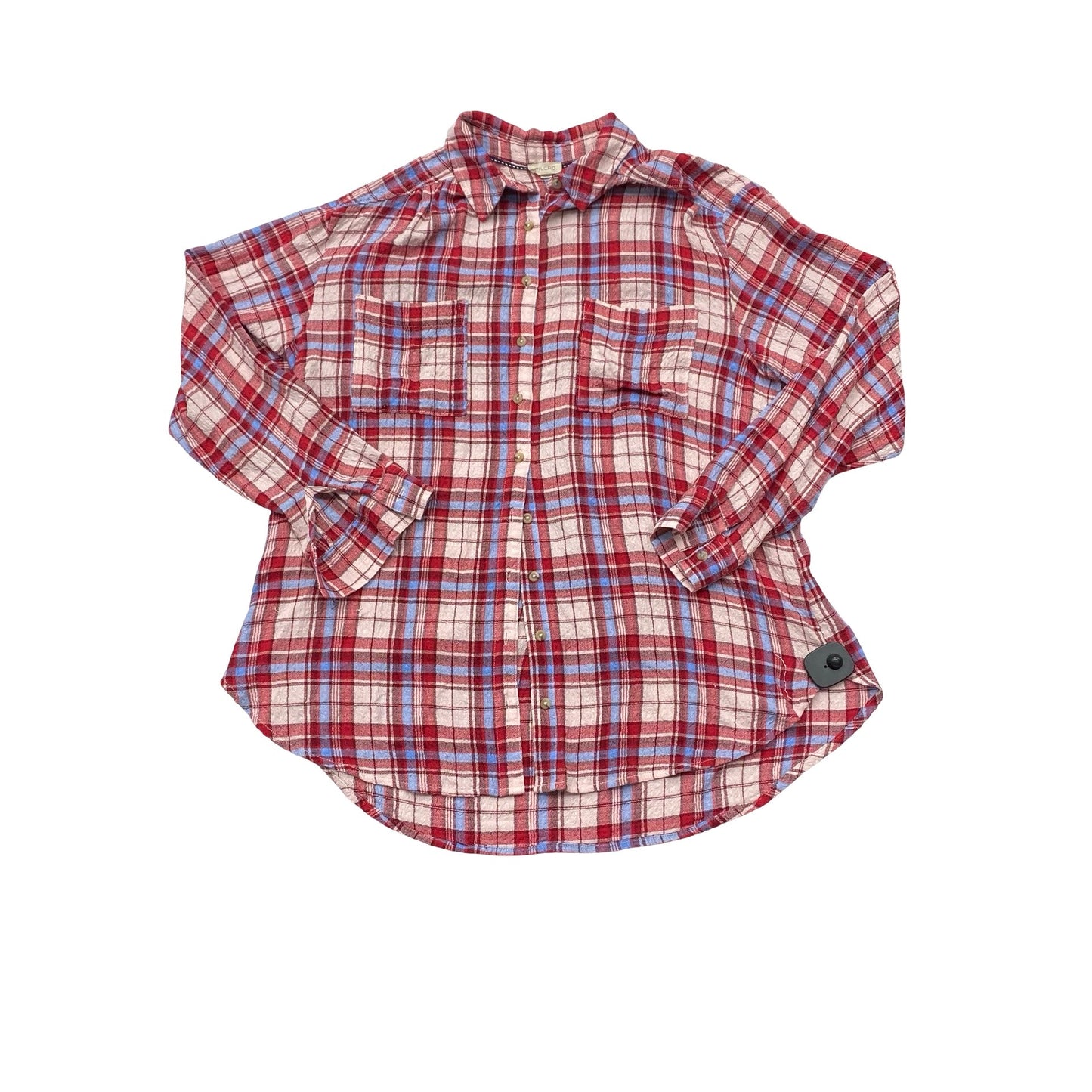 Top Ls By Pilcro In Plaid Pattern, Size:L