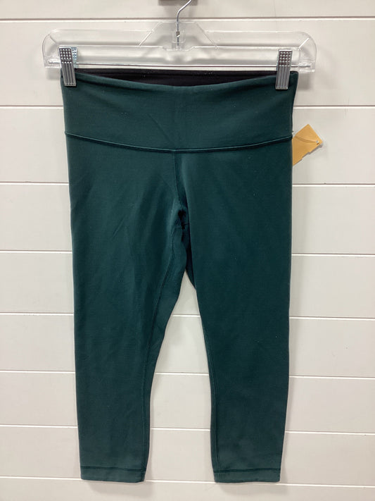 Athletic Leggings Capris By Lululemon In Green, Size:4