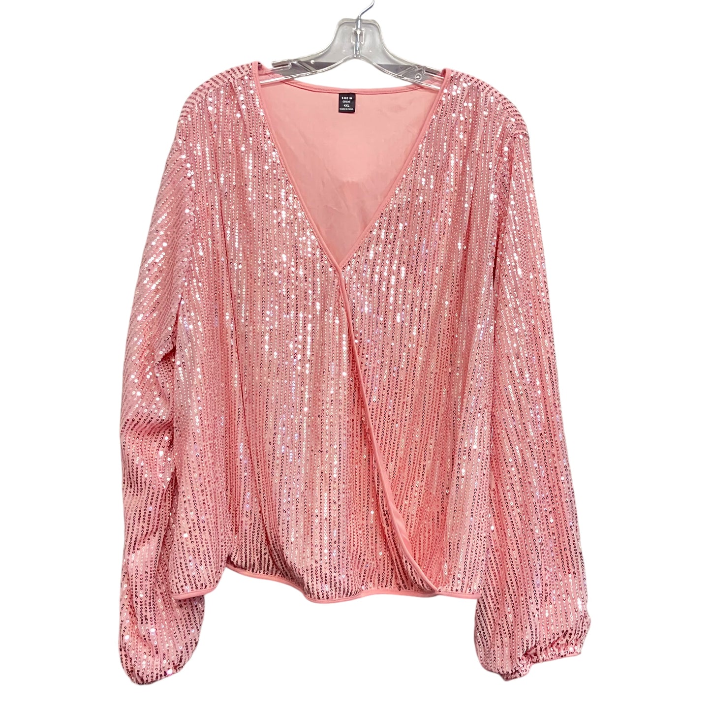 Top Ls By Shein In Pink, Size:4X