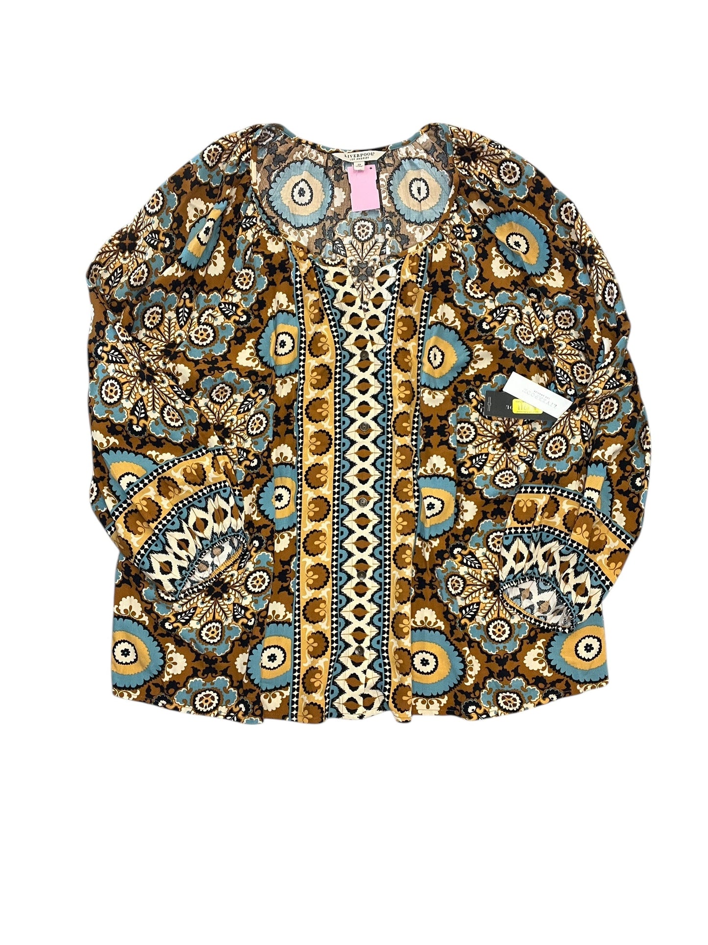 Top Ls By Liverpool In Paisley Print, Size:2X