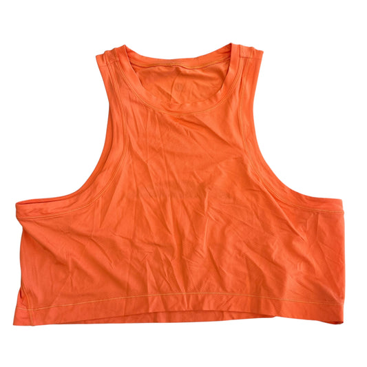 Athletic Tank Top Designer By Lululemon In Orange, Size:S