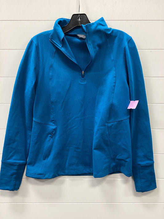 Athletic Top Ls Collar By Danskin In Blue, Size:M