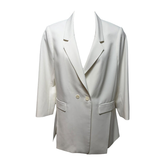 Valentina Side-Slit Double-Breasted Jacket By Kobi Halperin In White, Size: XL