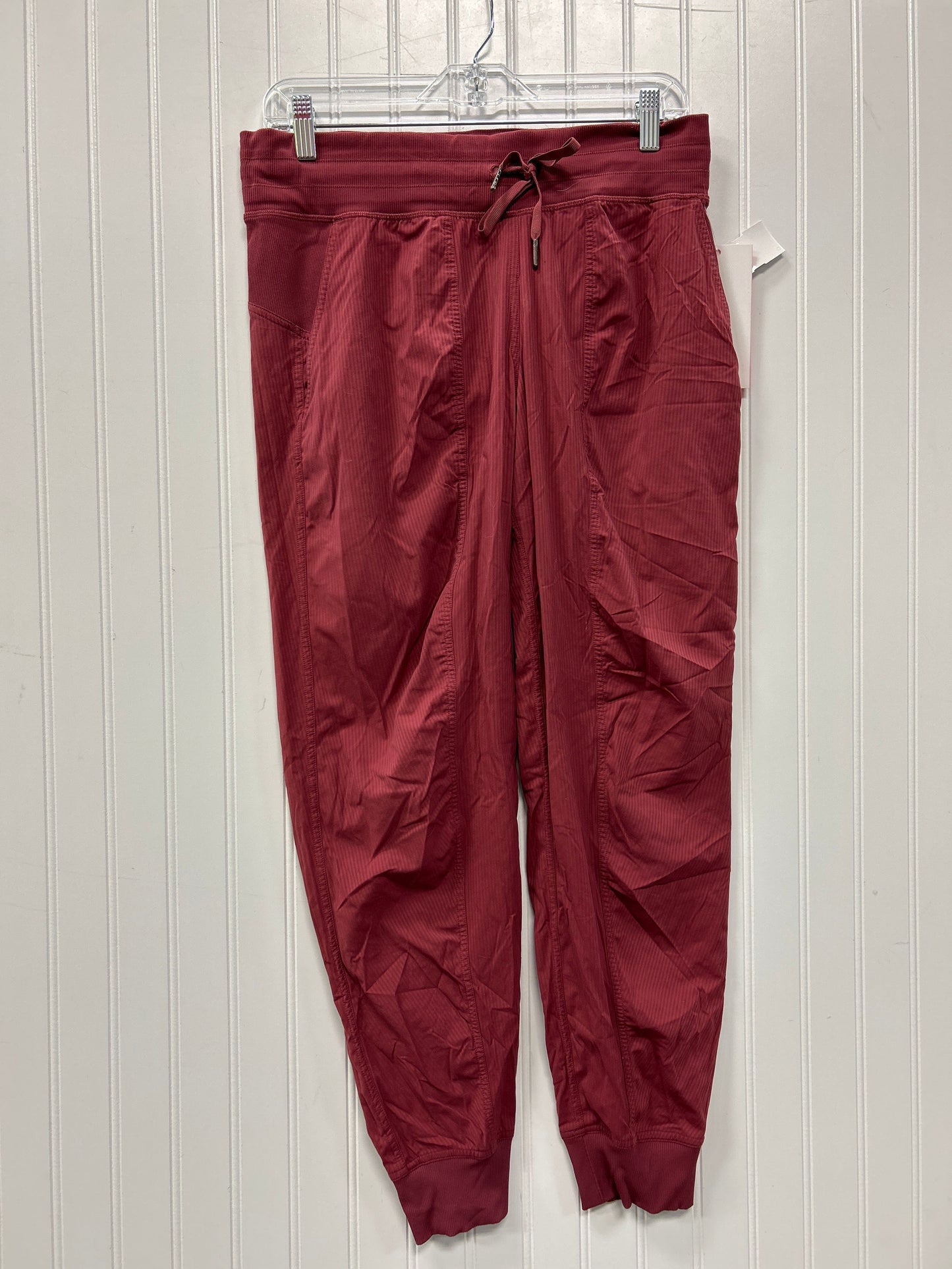 Athletic Pants By Lululemon In Red, Size:L
