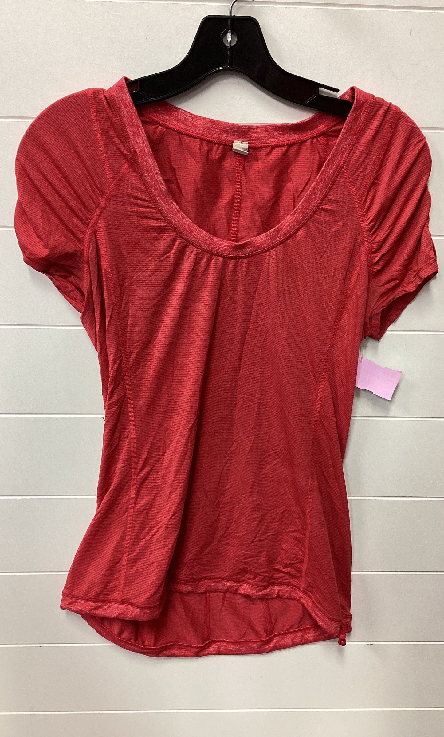 Athletic Top Ss By Lululemon In Red, Size:6