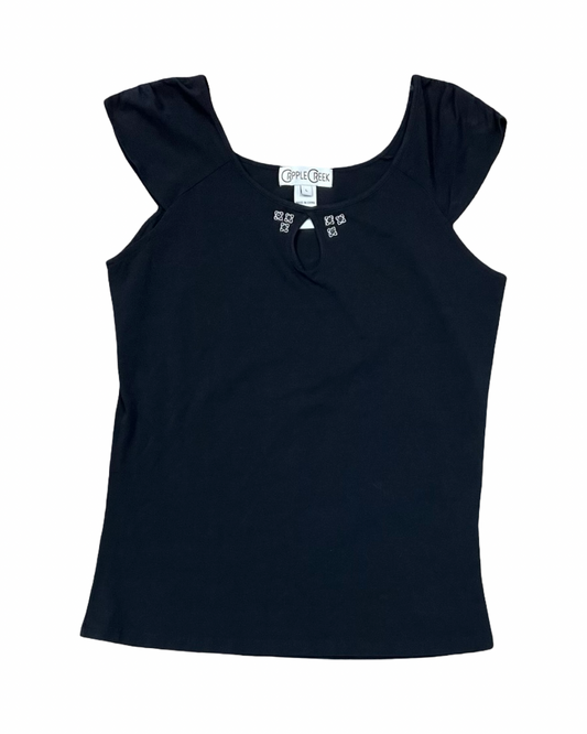 Top Ss By Clothes Mentor In Black, Size:L