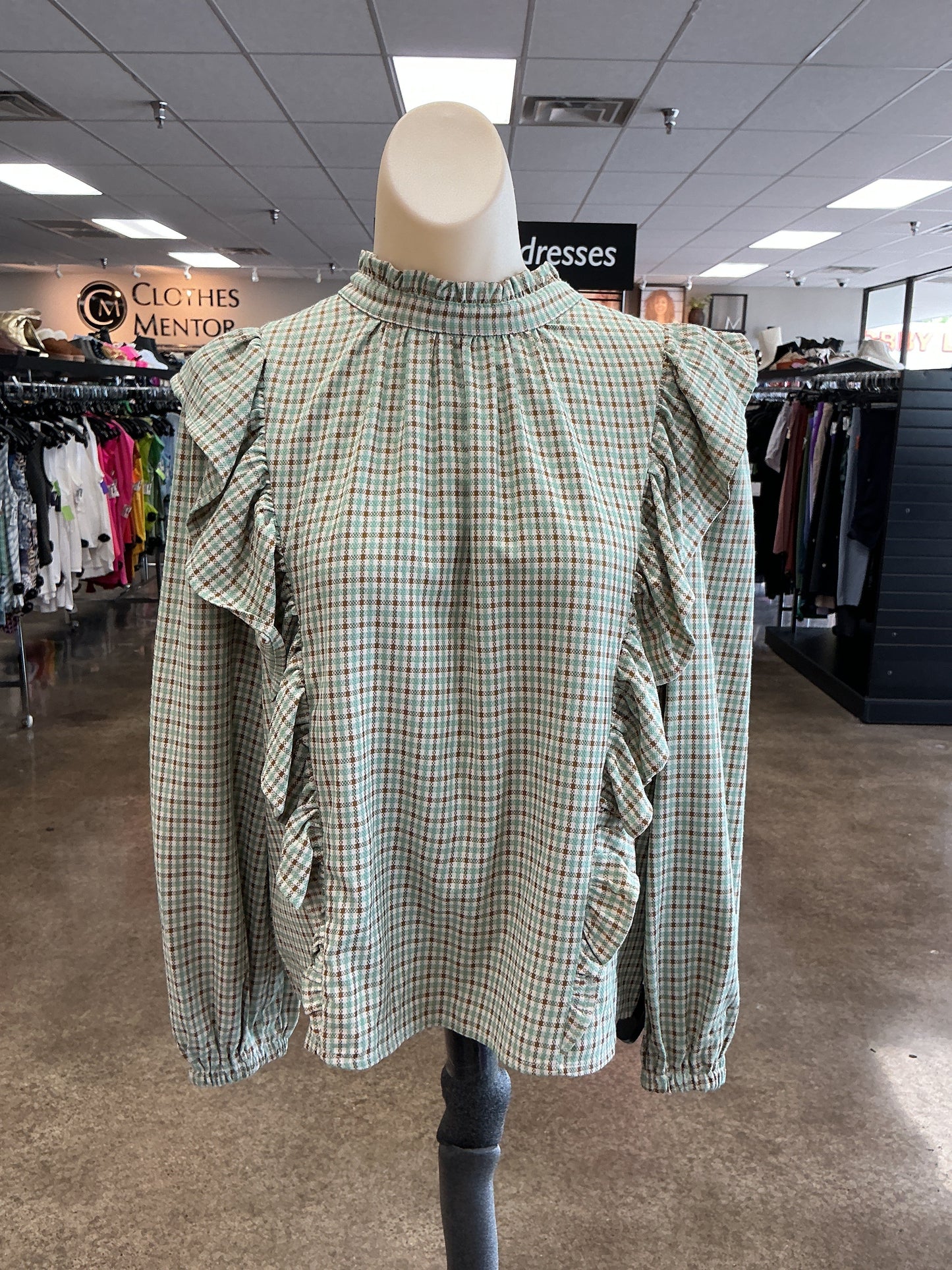 Top Ls By Voy In Brown & Green, Size:S