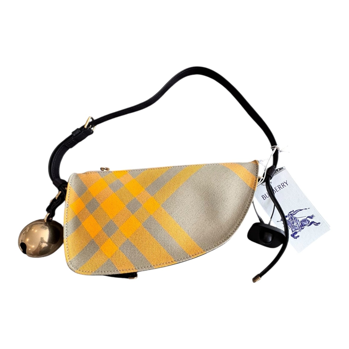 Handbag Luxury Designer By Burberry In Plaid Pattern, Size:Small