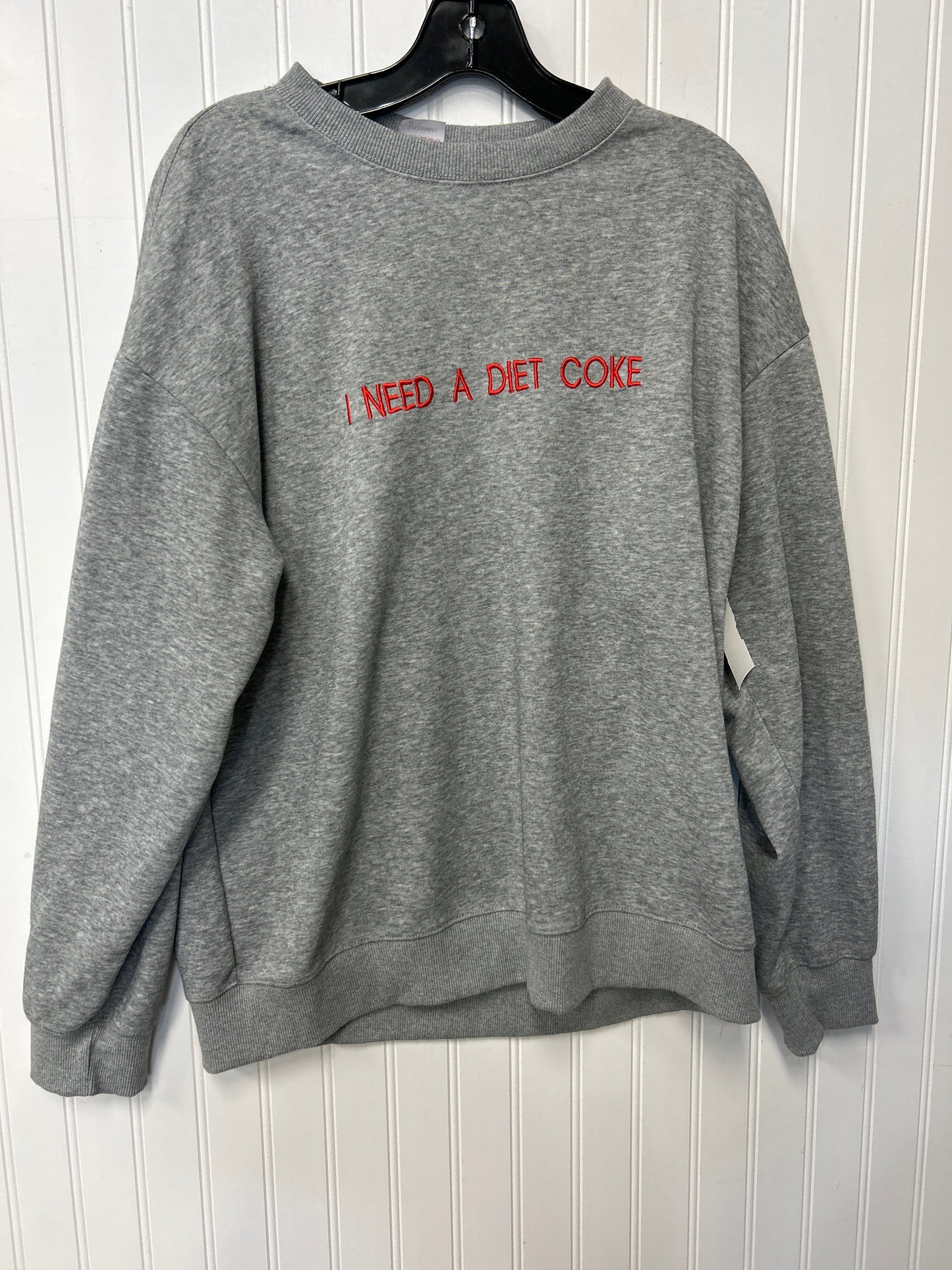 Top Ls By Clothes Mentor In Grey, Size:L