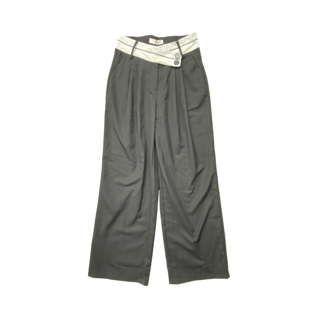 Pants Wide Leg By Commense In Black & White, Size:M