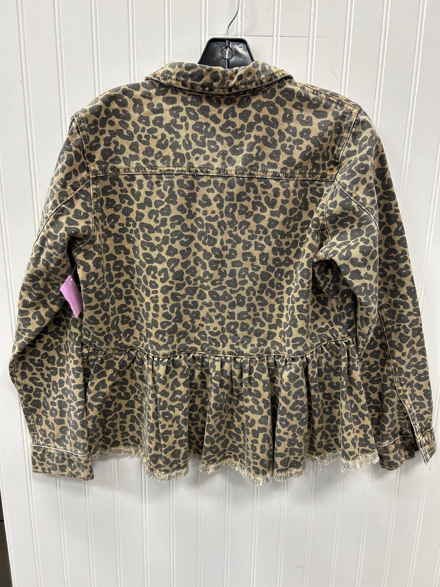 Jacket Denim By Mudpie In Animal Print, Size:S