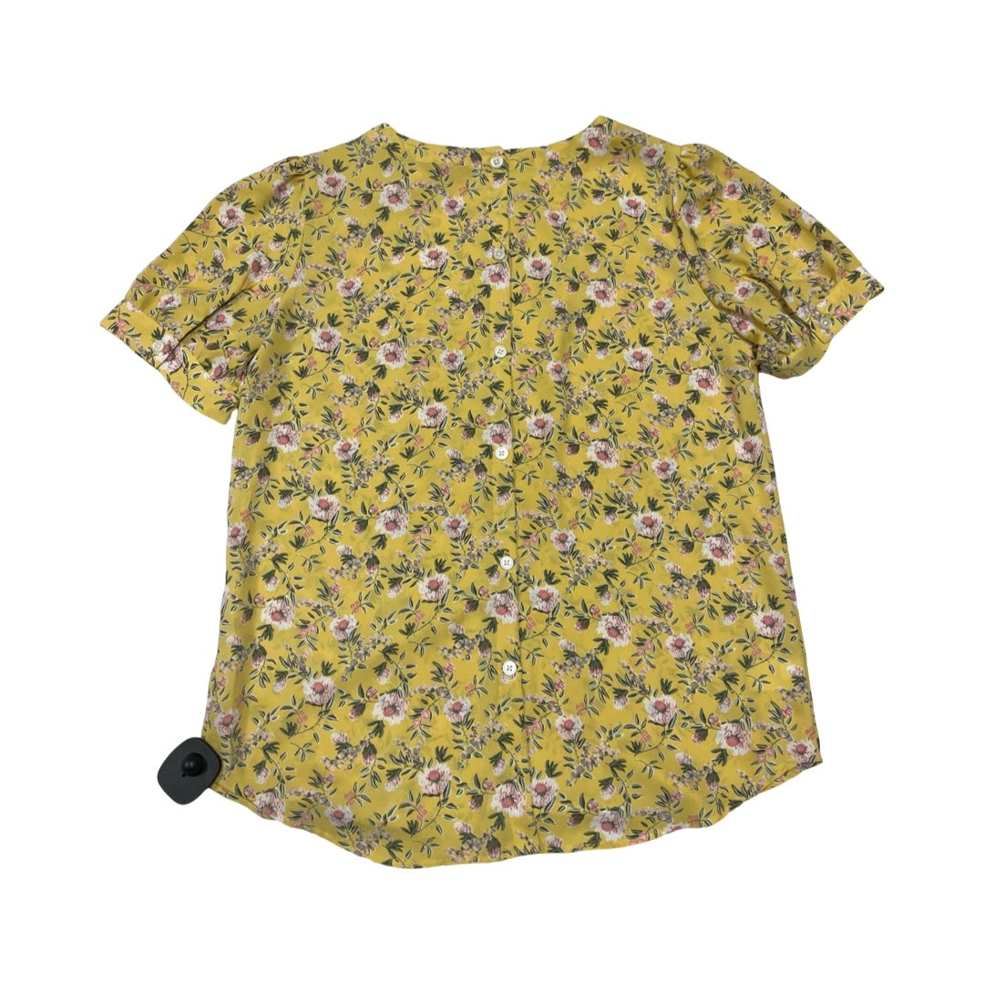 Top Ss By Loft In Yellow, Size:Xs