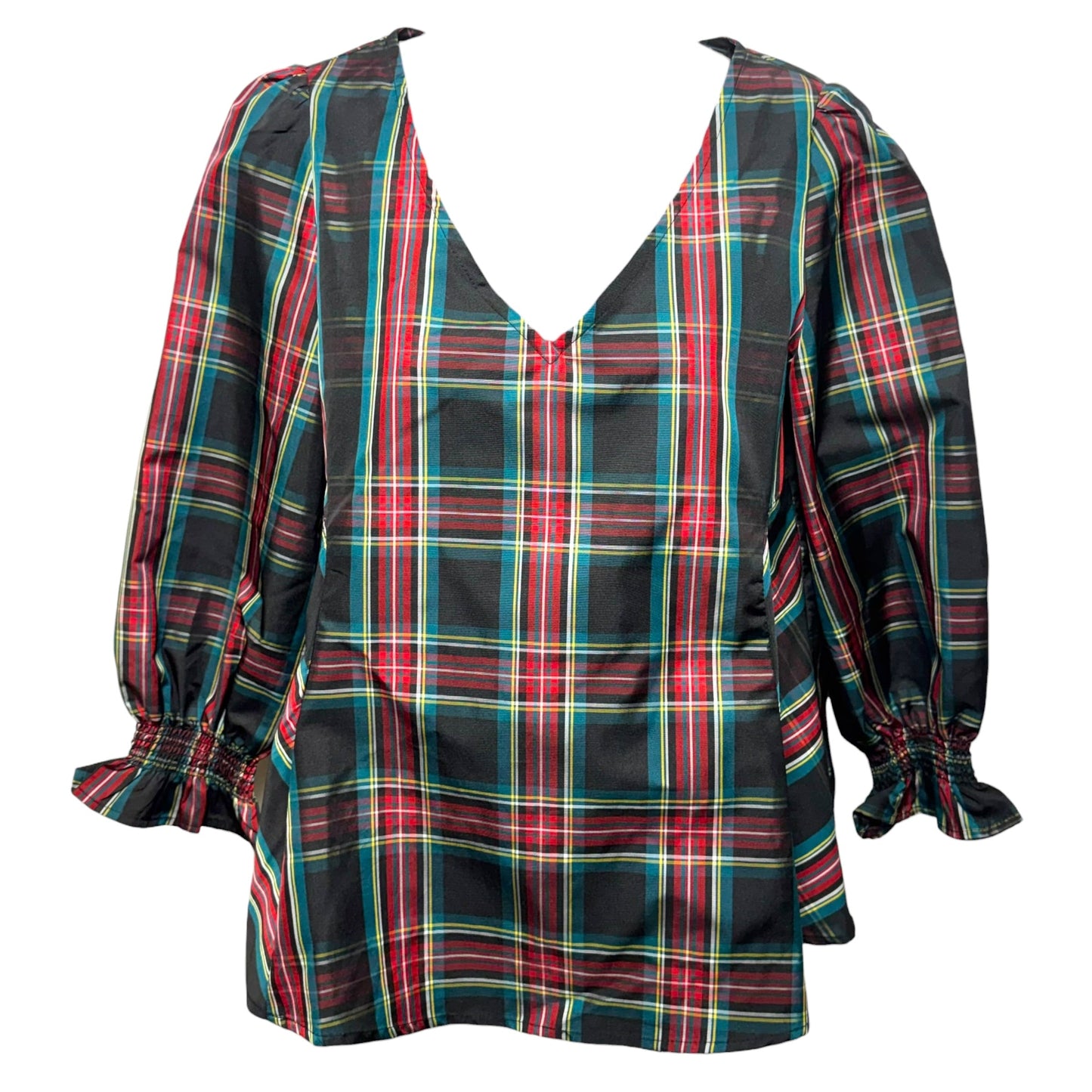 Highland Plaid Easton Blouse By Tuckernuck In Plaid Pattern, Size: XS