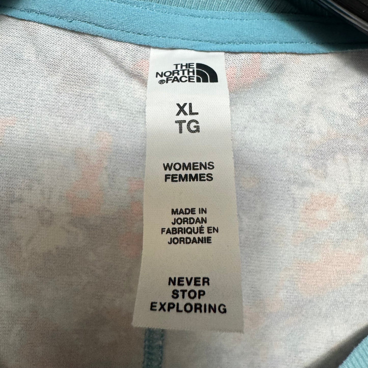 Athletic Top Short Sleeve By The North Face In Floral Print, Size: Xl