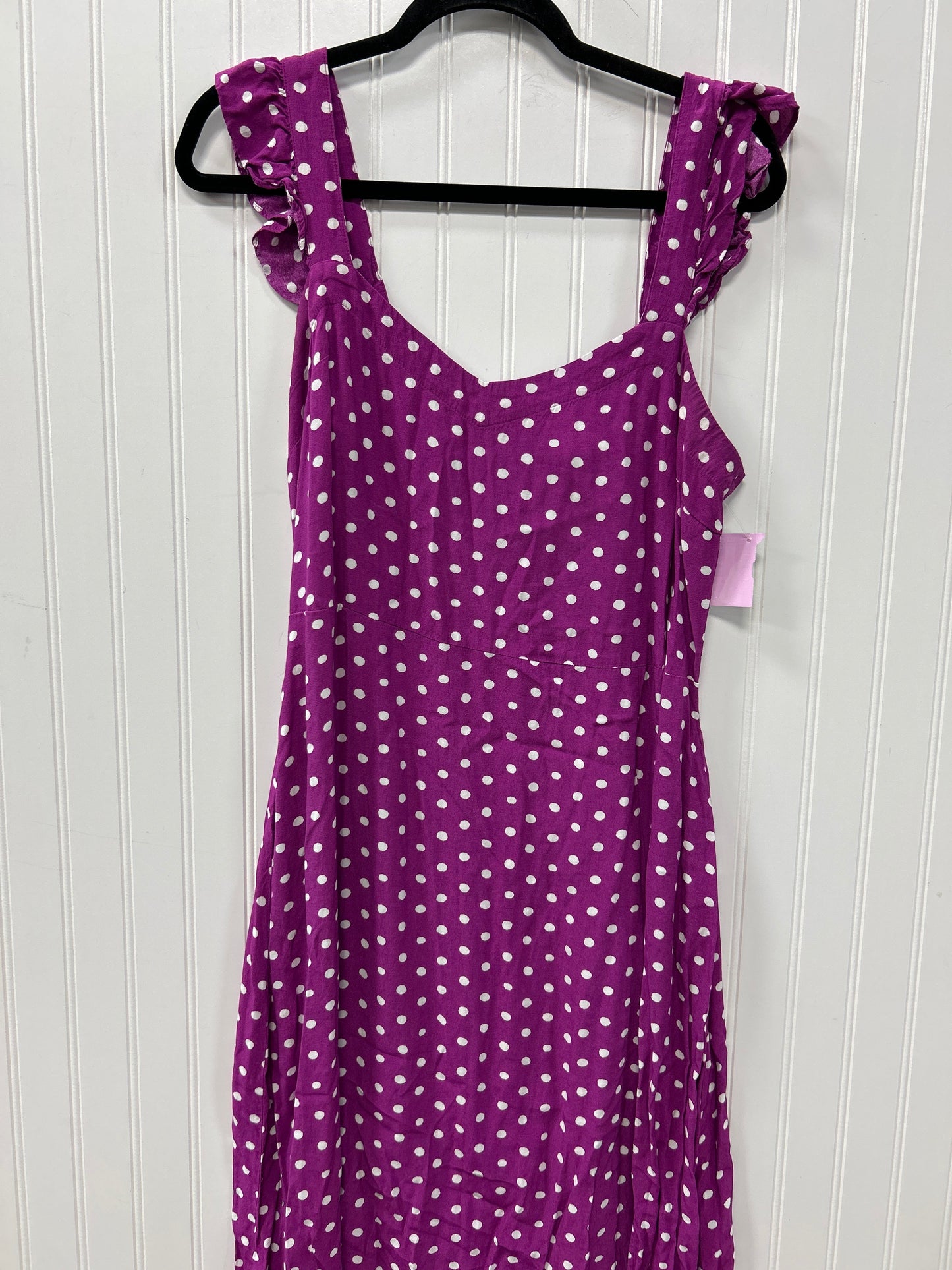 Dress Casual Midi By Loft In Polkadot Pattern, Size:M