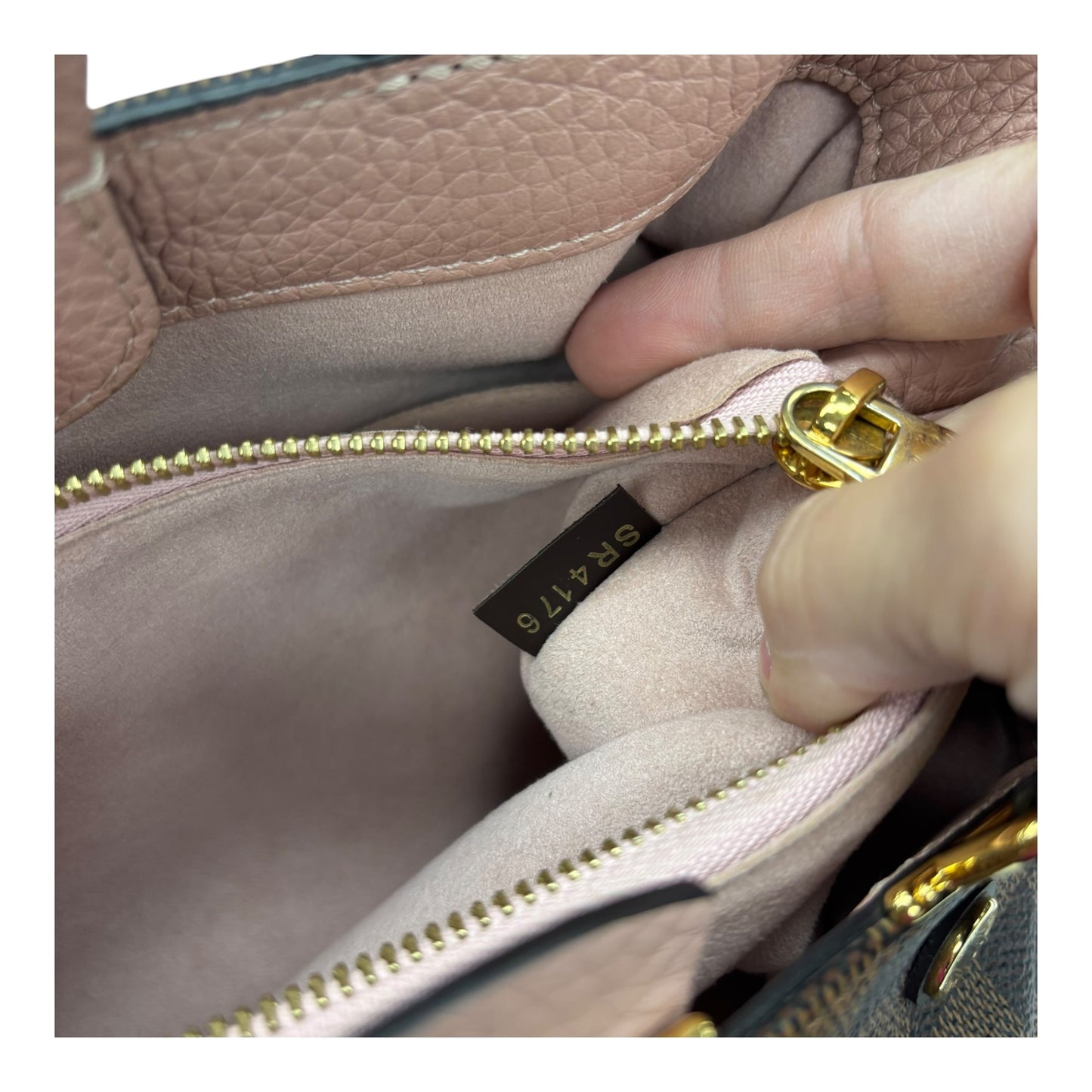 Handbag Luxury Designer By Louis Vuitton In Pink & Tan, Size:Small