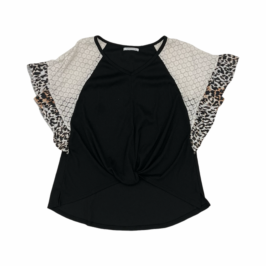 Top Ss By Clothes Mentor In Black & White, Size:L