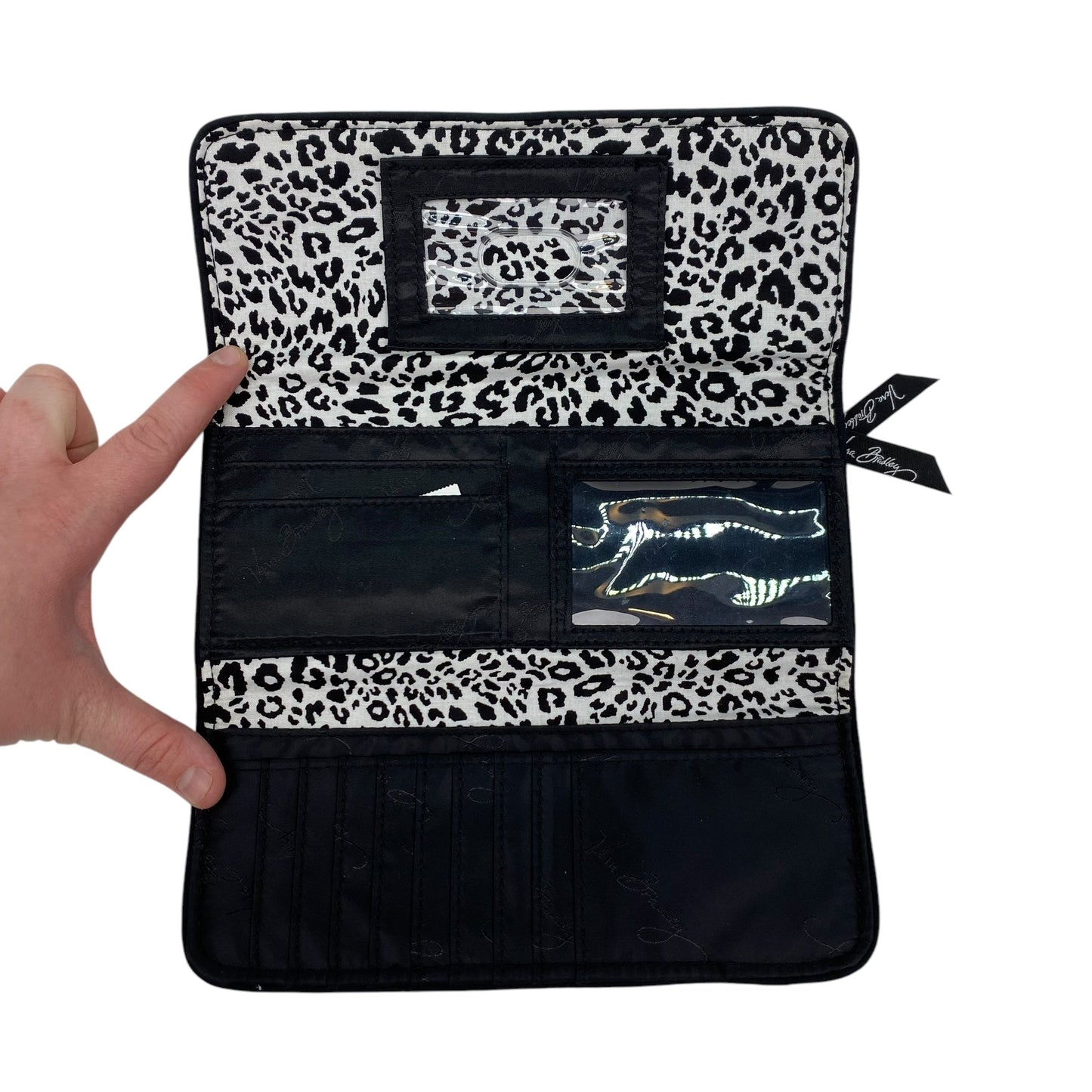 Wallet By Vera Bradley In Black & White, Size:Medium