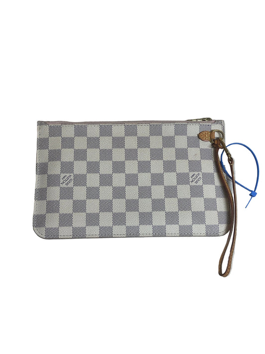 Wristlet Luxury Designer By Louis Vuitton In Cream, Size:Small