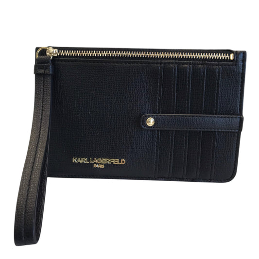 Wristlet Designer By Karl Lagerfeld In Black, Size:Medium