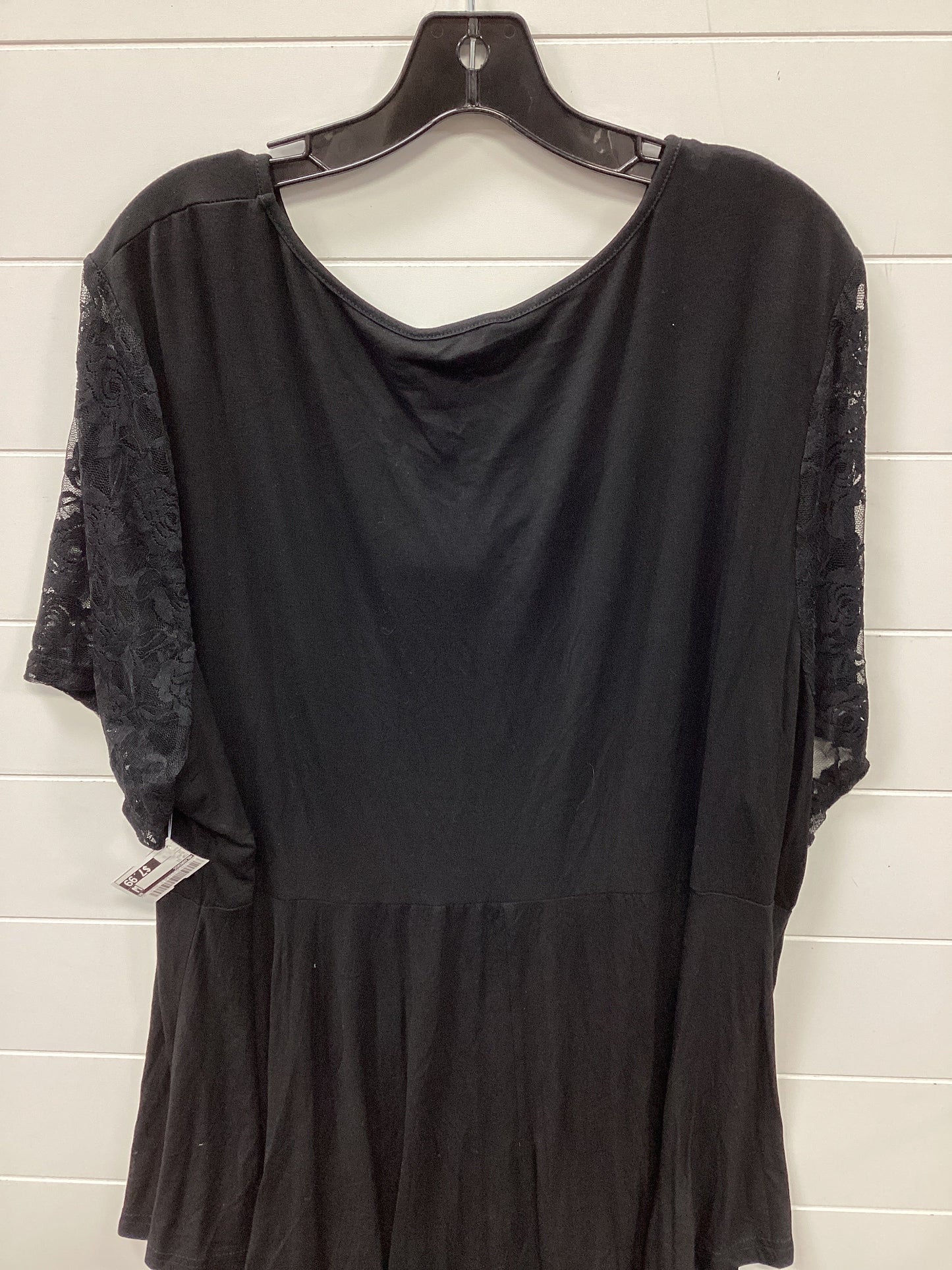 Top Ss By Bloomchic In Black, Size:3X