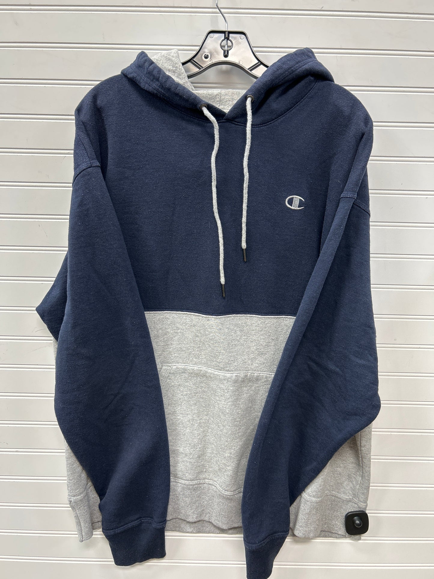 Sweatshirt Hoodie By Champion In Navy, Size:Xl