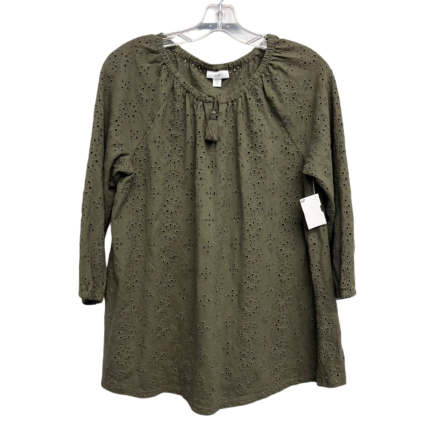 Top 3/4 Sleeve By J. Jill In Green, Size:M