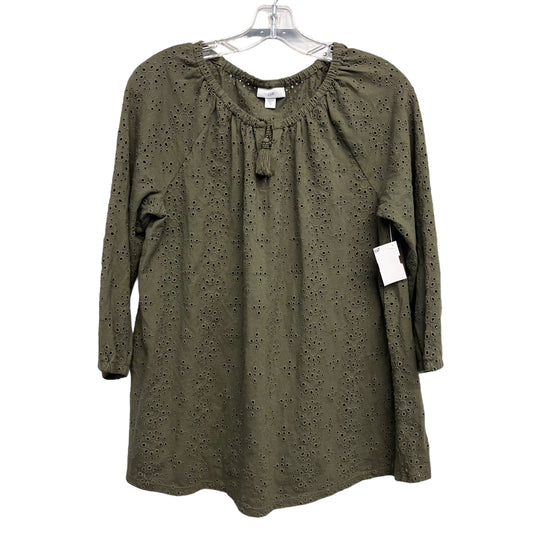 Top 3/4 Sleeve By J. Jill In Green, Size:M