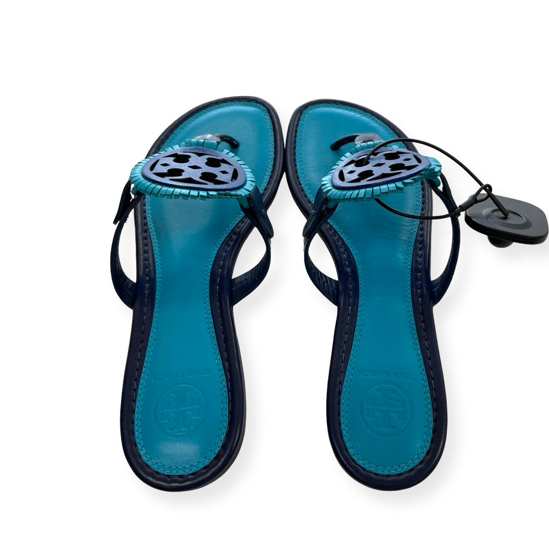 Sandals Designer By Tory Burch In Blue, Size:7.5