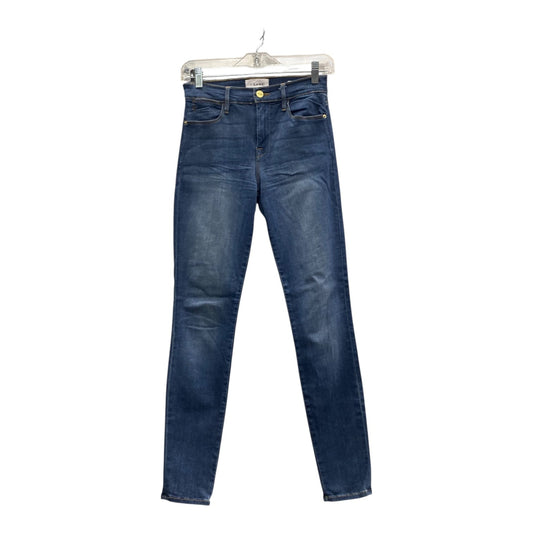 Jeans Skinny By Frame In Blue Denim, Size:2