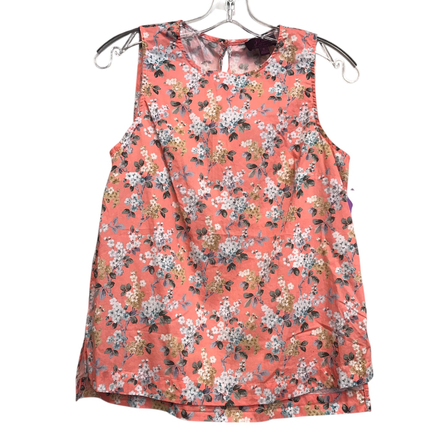 Top Sleeveless By J. Crew In Floral Print, Size:M