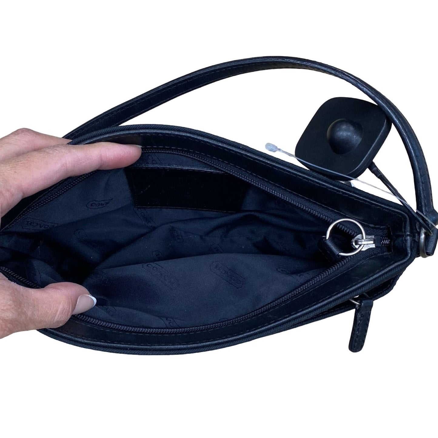Handbag Designer By Coach In Black, Size:Small