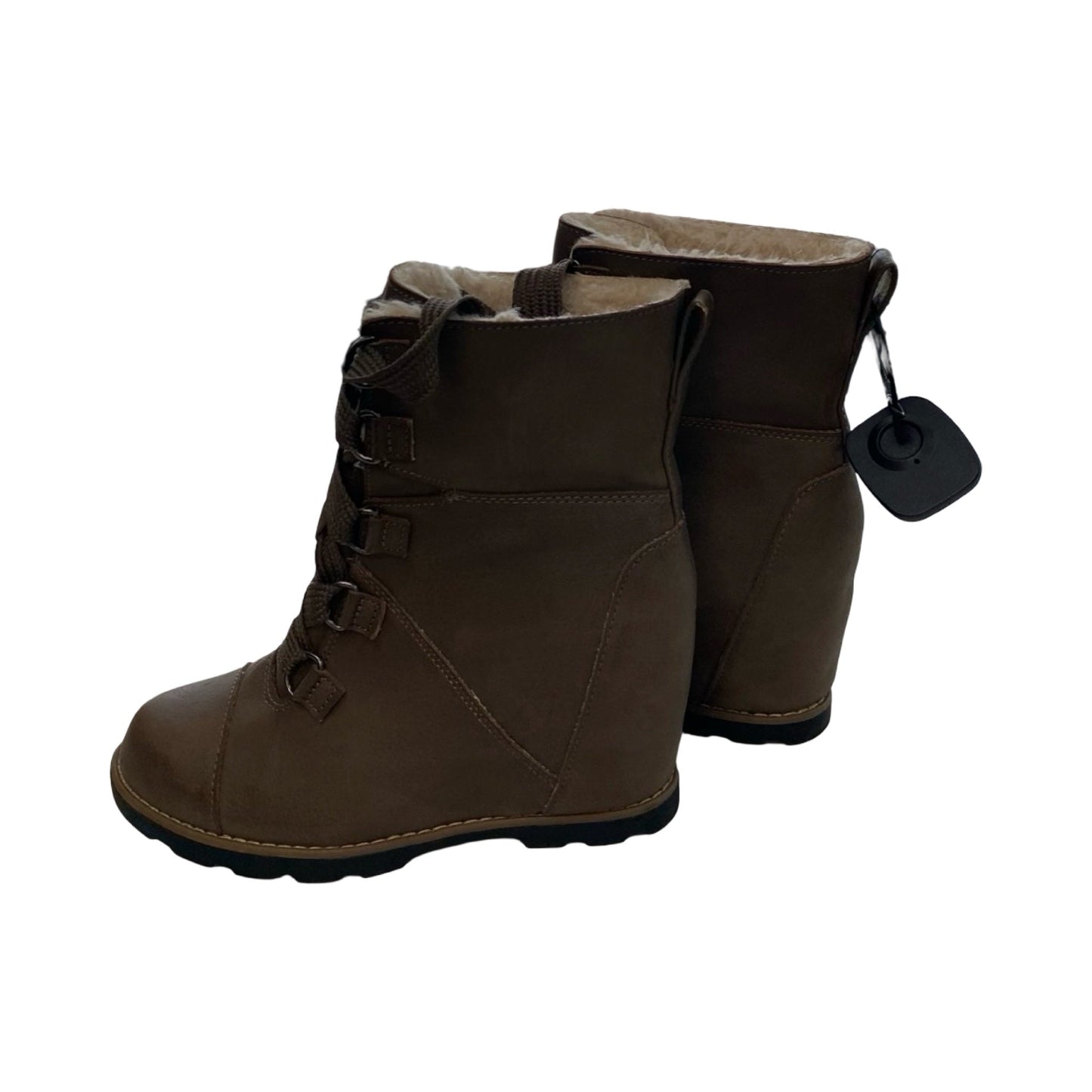 Boots Ankle Heels By Universal Thread In Brown, Size:6