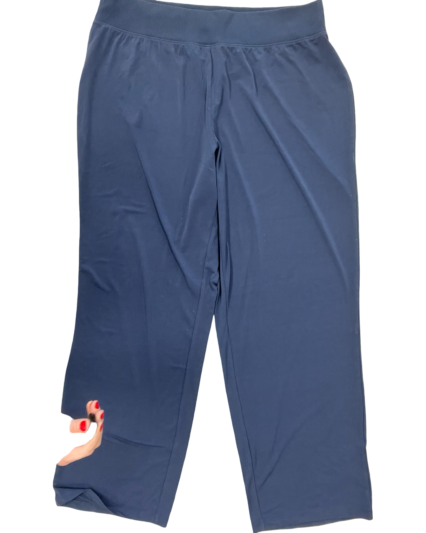 Pants Lounge By Susan Graver In Navy, Size:1X