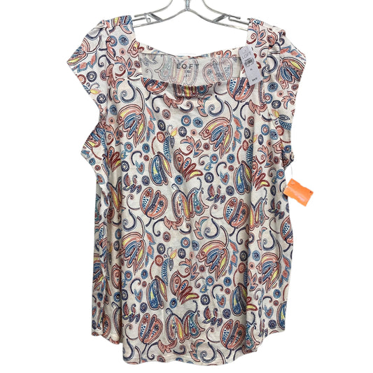 Top Sleeveless By Loft In Paisley Print, Size:Xl