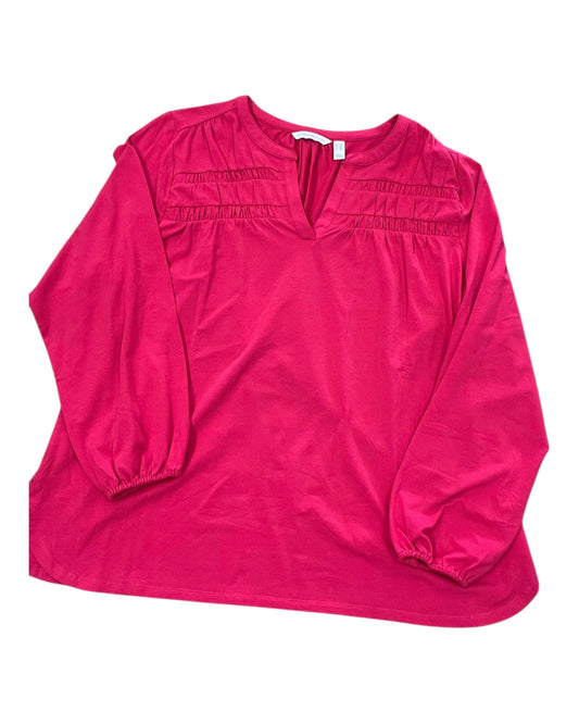 Top Ls By Isaac Mizrahi In Red, Size:2X