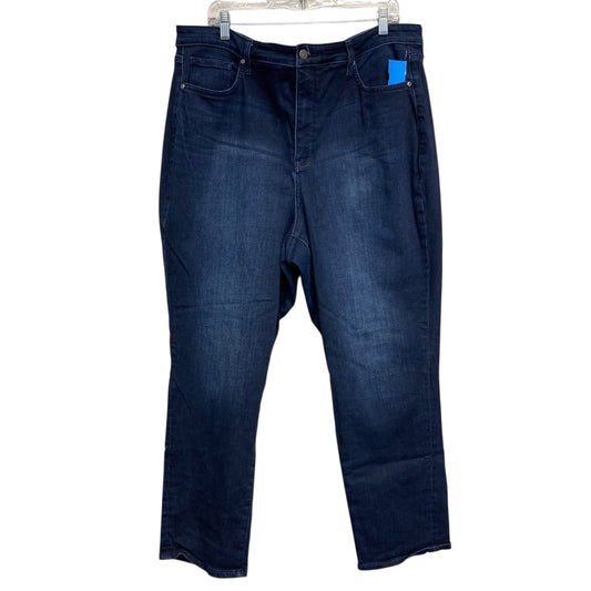 Jeans Straight By Not Your Daughters Jeans In Blue Denim, Size:16