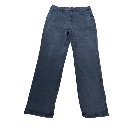 Jeans Straight By Style And Company In Black Denim, Size:16